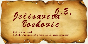Jelisaveta Bošković vizit kartica